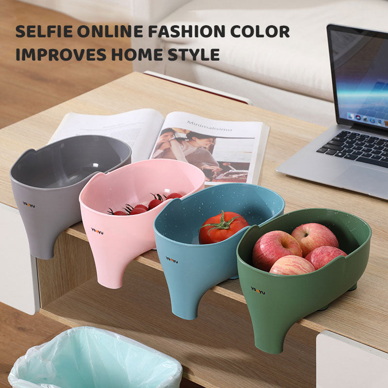 Elephant Drain Basket Multipurpose Kitchen Storage Drain Basket Household Fruit and Vegetable Basket Plastic Drain Basket