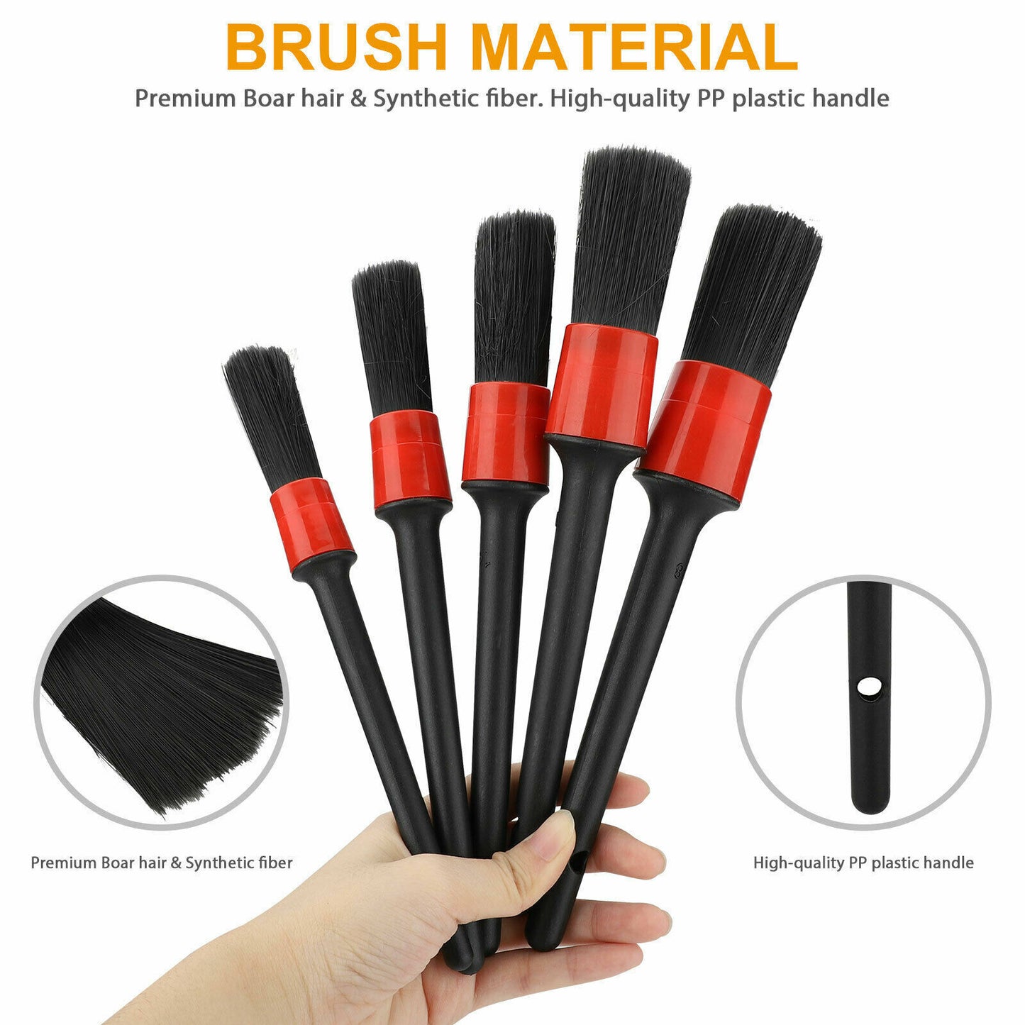 Car Detailing Brush Kits Set Engine Vehicle Wash Auto Rim Wheel Cleaning Tool Kit