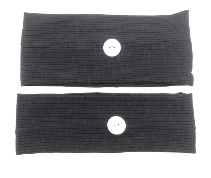 2Pcs Hair Band Button Headband Facemask Holder Wearing Mask Protect Ears Sports Quick Dry Sweat Headband for Adults