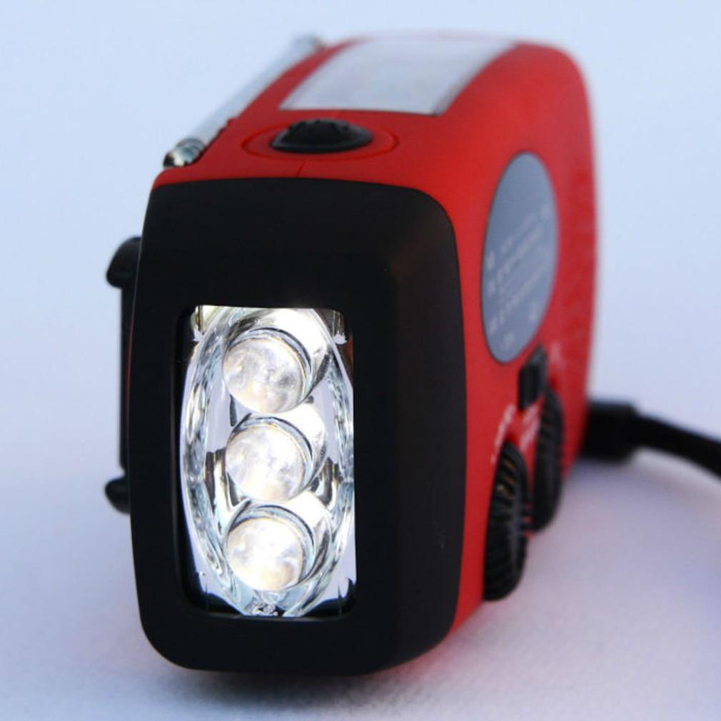 Protable Emergency Hand Crank Charger 3LED Flashlight Generator Solar AM/FM/WB Radio Waterproof Emergency Survival Tools