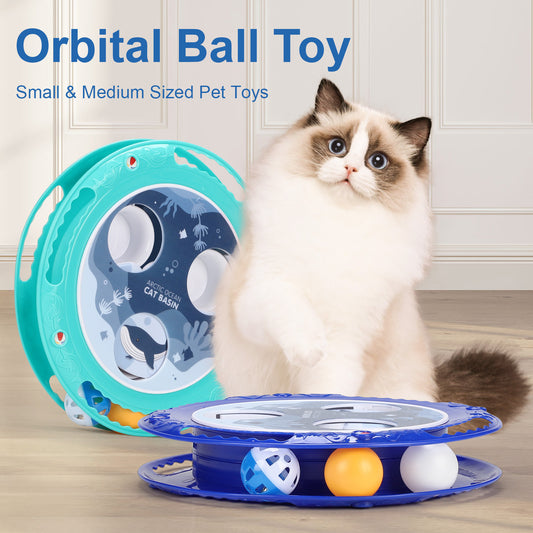 New Interactive Cat Ball Electric Toy 360 Degree Rotation Non-Slip Cat Turntable Toy