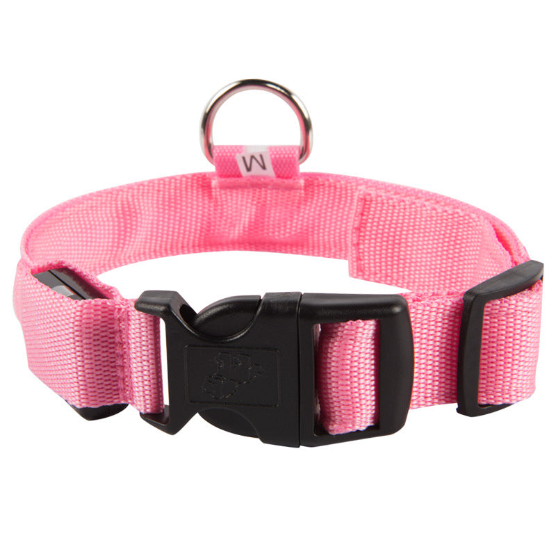 New Pet Led Cat Collar Waterproof Usb Rechargeable Nylon Flashing Light Up Led Dog Collar