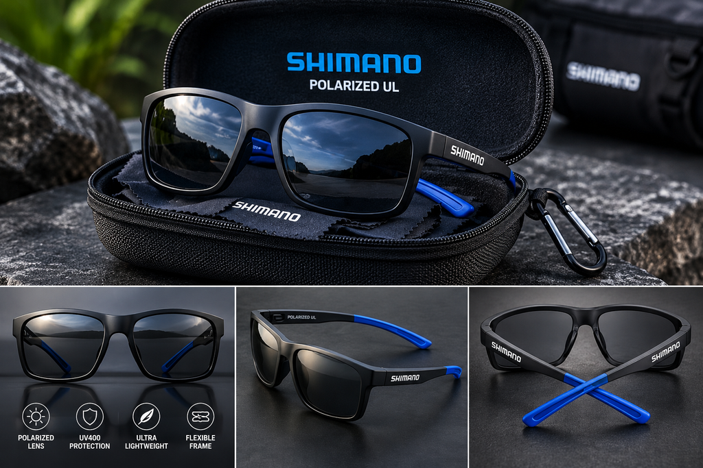 Shimano™ Polarized UL Fishing Sunglasses – Lightweight UV Protection Glasses