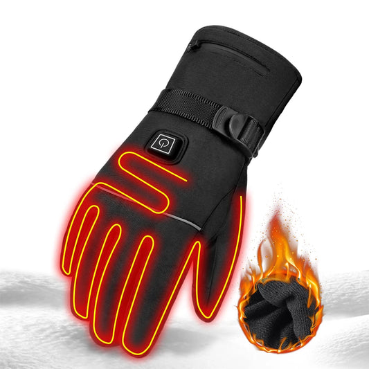 Motorcycle Gloves Waterproof Heated Guantes Moto Touch Screen Battery Powered Motorbike Racing Riding Gloves